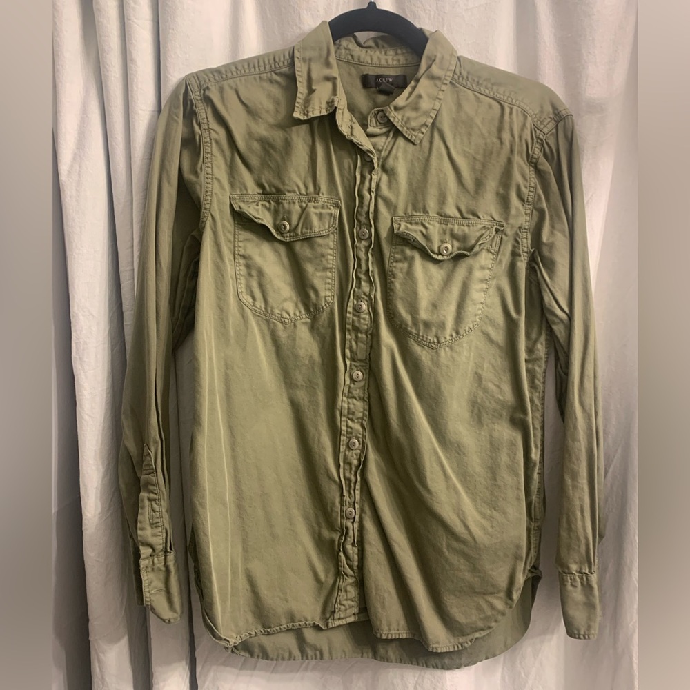 J. Crew olive button down
